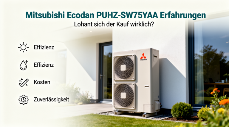 Mitsubishi Ecodan PUHZ-SW75YAA Erfahrungen zur Effizienz und Heizleistung