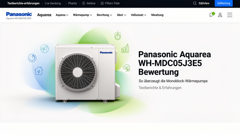 Panasonic Aquarea WH-MDC05J3E5 Bewertung: So überzeugt die Monoblock-Wärmepumpe Bild der Panasonic Aquarea WH-MDC05J3E5 Monoblock-Wärmepumpe in effizientem Betrieb