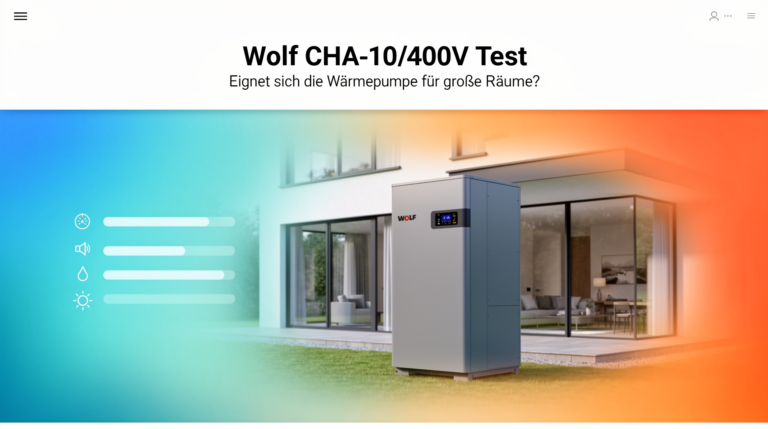 Wolf CHA-10/400V Test zur Effizienz der Wärmepumpe für große Räume