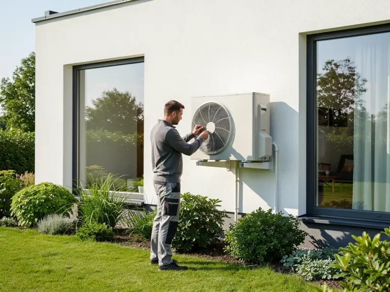Energieeffizienz Wärmepumpe verstehen und im Betrieb optimieren Moderne Wärmepumpe in effizientem Betrieb zur Energieeinsparung im Heizsystem