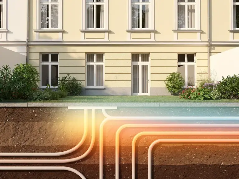 Erdwärmepumpe im gut gedämmten Altbau zur effizienten Heizwärmeerzeugung
