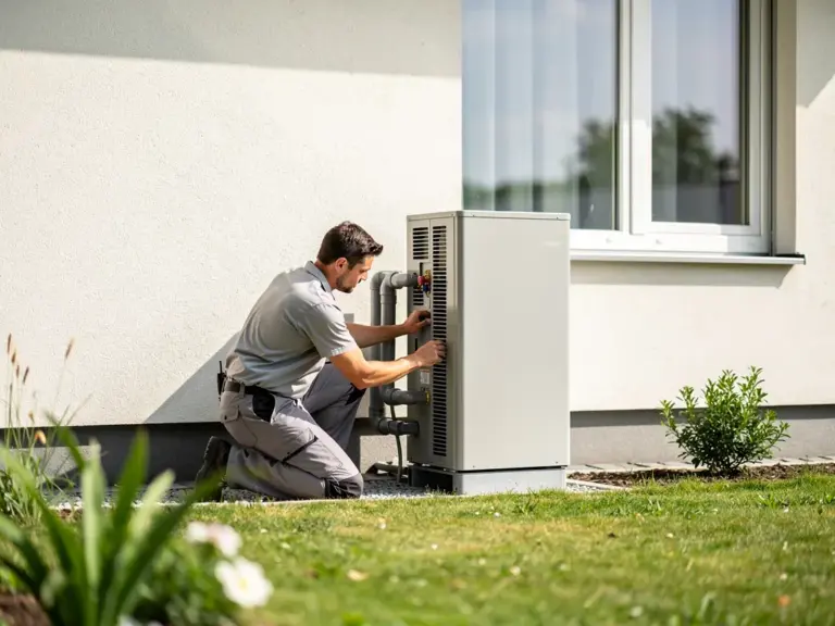 Staatliche Förderung 2026: Maximale Zuschüsse sichern Moderne Wärmepumpe mit Förderhinweis zur staatlichen Förderung 2026