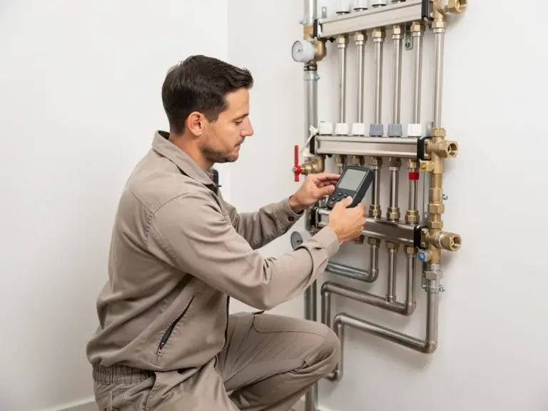 Heizungsanlage bei der Durchführung eines hydraulischen Abgleichs zur Energieeinsparung