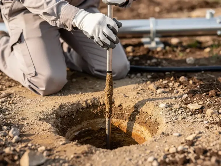 Wärmepumpe in feuchtem Boden mit unterschiedlicher Bodenbeschaffenheit zur Effizienzsteigerung