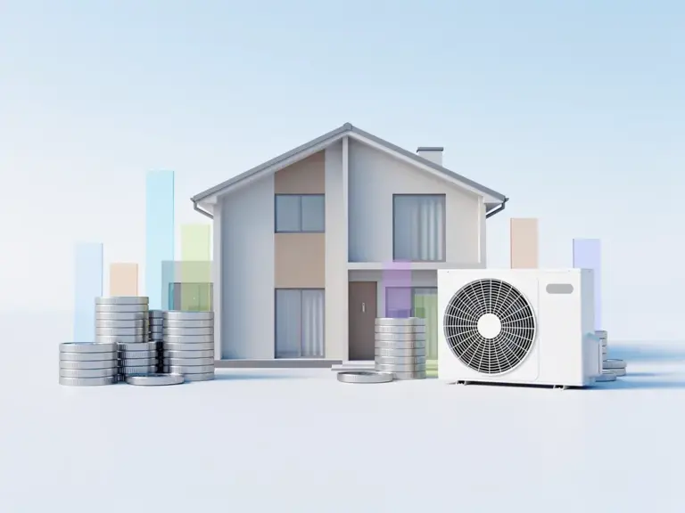 Moderne Wärmepumpe mit technischem Aufbau und Kosteneinflussfaktoren im Überblick