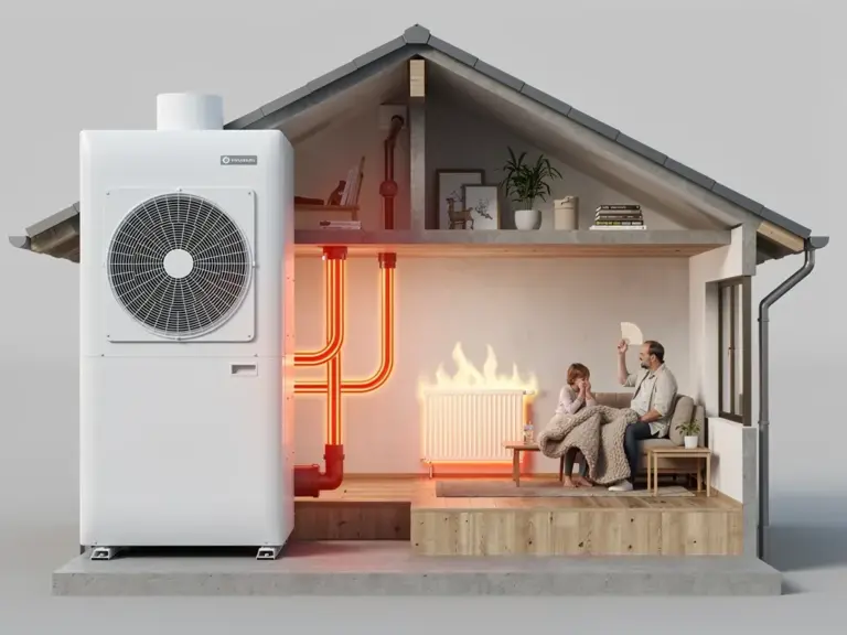 Wärmepumpe überdimensioniert installiert mit häufigem Takten und erhöhtem Verschleiß im Haushalt