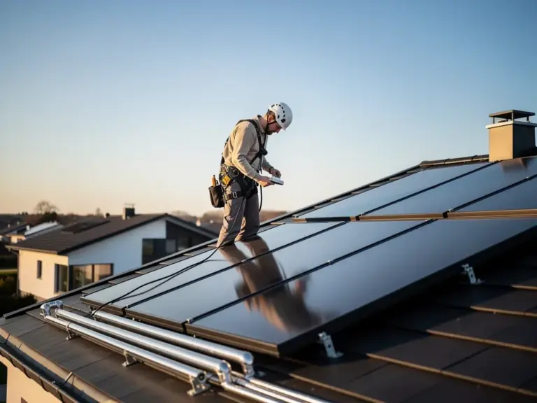 Hausbesitzer informieren sich über staatliche Warmwasserförderung 2026 und Zuschüsse